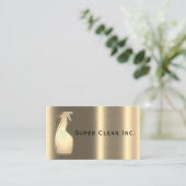 Metallic 3D-verstuiver schoonmaakservice voor fles Visitekaartje (Staand voorkant)