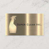 Metallic 3D-verstuiver schoonmaakservice voor fles Visitekaartje (Voorkant)