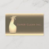 Metallic 3D-verstuiver schoonmaakservice voor fles Visitekaartje (Voorkant)