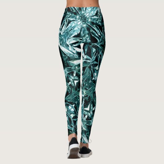 Metallic Abstract 101 Deep Teal Leggings (Achterkant)