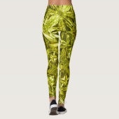 Metallic Abstract 101 Lime Green Leggings (Achterkant)