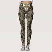 Metallic Abstract 101 Sepia Leggings (Voorkant)