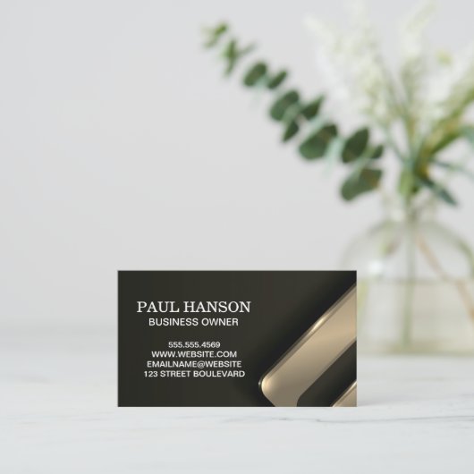 Metallic Abstracte achtergrond Visitekaartje (Staand voorkant)