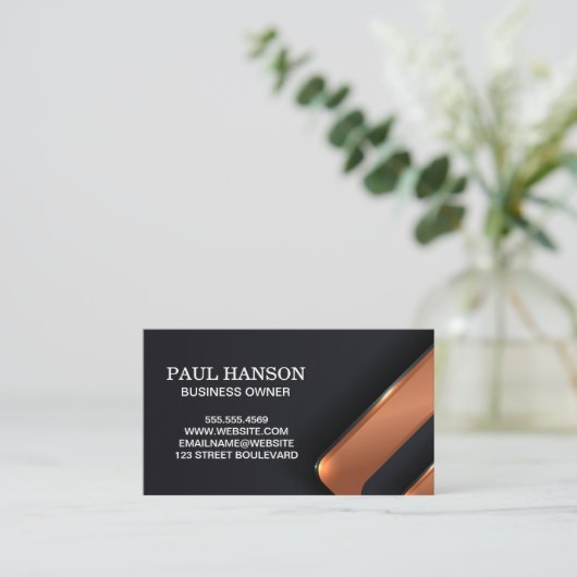 Metallic Abstracte achtergrond Visitekaartje (Staand voorkant)