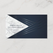 Metallic Abstracte achtergrond | Wit Marmer Visitekaartje (Achterkant)