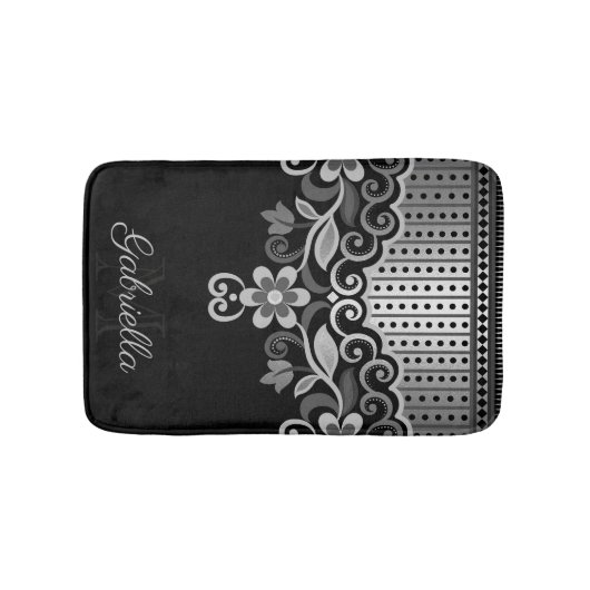 Metallic Abstracte Floral Badmat (Voorkant)