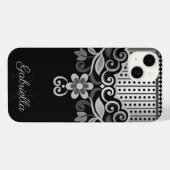 Metallic Abstracte Floral iPhone Hoesje (Achterkant horizontaal)