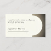 Metallic Accent (off-yellow) Benoeming Afsprakenkaartje (Achterkant)