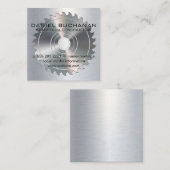 Metallic achtergrond | Cirkelzagen Visitekaartje (Voorkant / Achterkant)