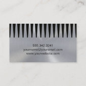 Metallic achtergrond | Comb Shears Stylist Visitekaartje (Achterkant)