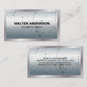 Metallic achtergrond en rand visitekaartje (Voorkant / Achterkant)