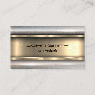 Metallic achtergrond   Gold Silver Visitekaartje