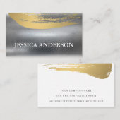 Metallic achtergrond | Goudborstel Visitekaartje (Voorkant / Achterkant)