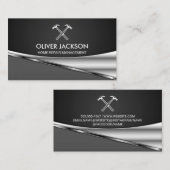 Metallic achtergrond | Hammer Tools Visitekaartje (Voorkant / Achterkant)