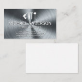 Metallic achtergrond | Hardwarehulpmiddelen | Hand Visitekaartje (Voorkant / Achterkant)