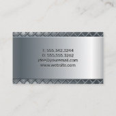 Metallic Achtergrond | Huizen Icoon Visitekaartje (Achterkant)