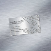 Metallic achtergrond | Industriële gereedschappen Magnetisch Visitekaartje (Voorbeeld)