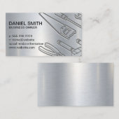 Metallic achtergrond | Industriële gereedschappen Visitekaartje (Voorkant / Achterkant)