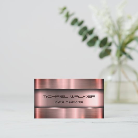 Metallic achtergrond | Industriële industrie Visitekaartje (Staand voorkant)