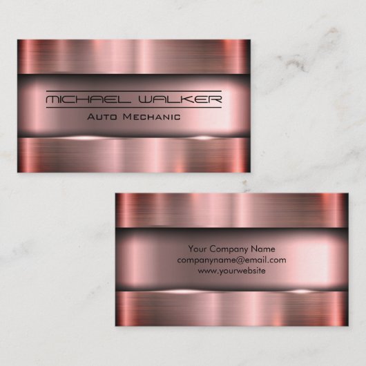 Metallic achtergrond | Industriële industrie Visitekaartje (Voorkant / Achterkant)