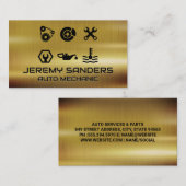 Metallic achtergrond | Mechanisch gereedschap Visitekaartje (Voorkant / Achterkant)