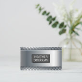 Metallic achtergrond | Metaal Abstract patroon Visitekaartje (Staand voorkant)