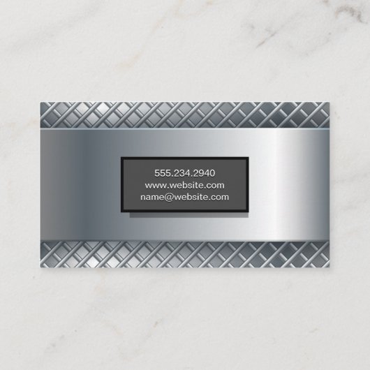 Metallic achtergrond | Metaal Abstract patroon Visitekaartje (Achterkant)
