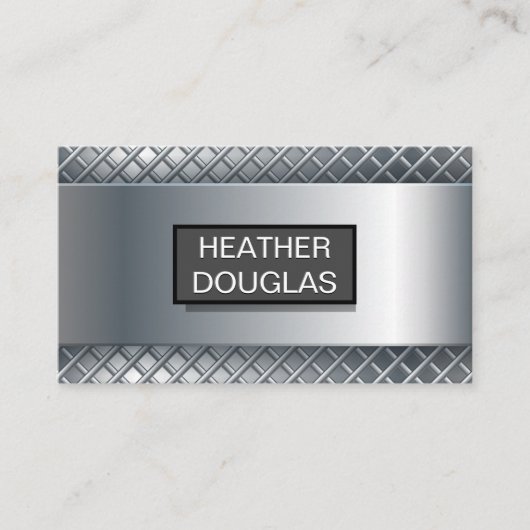 Metallic achtergrond | Metaal Abstract patroon Visitekaartje (Voorkant)