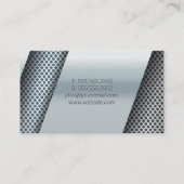 Metallic achtergrond | Perforatiepatroon Visitekaartje (Achterkant)