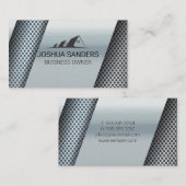 Metallic achtergrond | Perforatiepatroon Visitekaartje (Voorkant / Achterkant)