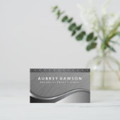 Metallic achtergrond | Staal Visitekaartje (Staand voorkant)