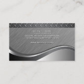 Metallic achtergrond | Staal Visitekaartje (Achterkant)