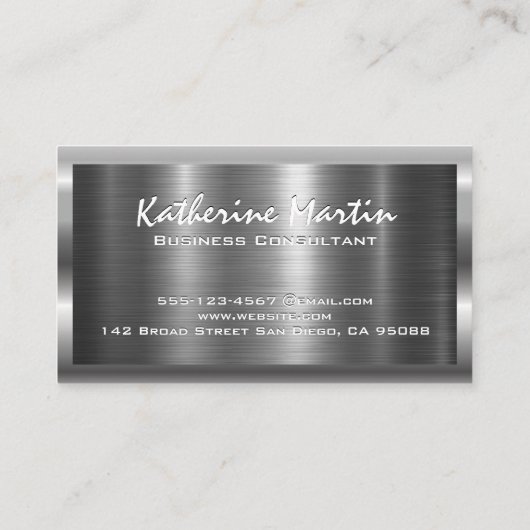 Metallic achtergrond visitekaartje (Achterkant)