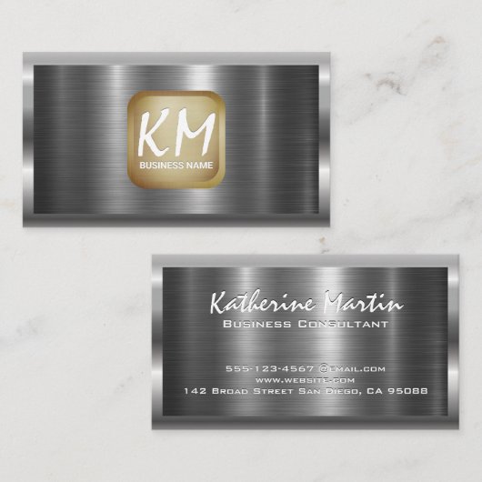 Metallic achtergrond visitekaartje (Voorkant / Achterkant)