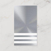 Metallic achtergrond witte strepen visitekaartje (Achterkant)
