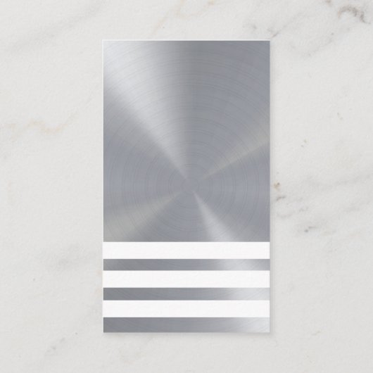 Metallic achtergrond witte strepen visitekaartje (Achterkant)