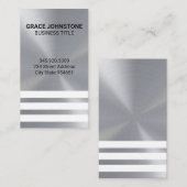 Metallic achtergrond witte strepen visitekaartje (Voorkant / Achterkant)