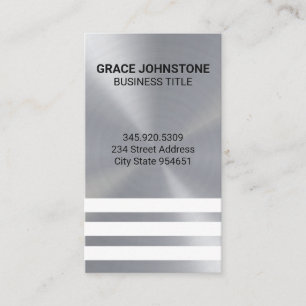 Metallic achtergrond witte strepen visitekaartje