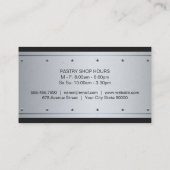 Metallic achtergrondverlichting | Zwarte Maasschaa Visitekaartje (Achterkant)