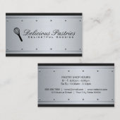 Metallic achtergrondverlichting | Zwarte Maasschaa Visitekaartje (Voorkant / Achterkant)