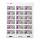 Metallic Ananas Confetti Holografische Parel  Etiket (Full Sheet)