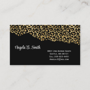 Metallic Animal Print Visitekaartje