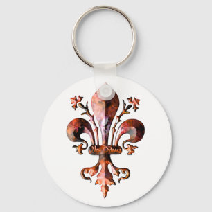 Metallic Antiek New Orleans Fleur de lis Sleutelhanger