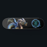*~* Metallic AP88 Elementaire Fierce Blauwgroen Dr Persoonlijk Skateboard<br><div class="desc">(Zoek code AP88 om vergelijkbare items te vinden ) Gemakkelijk overzetten naar andere Zazzle producten. Elemental Element DRAGON met RING of FIRE / FLAMES / FLAME en INITIAAL MONOGRAM voor jouw naam - Bewaar of bewerk of verwijder de tekst. Dit Fierce Populaire trending skateboard Chinese stijl custom pro Element Dragon...</div>