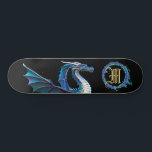 *~* Metallic AP88 Elemental Gouden BLAUWE Draak Persoonlijk Skateboard<br><div class="desc">(Zoek code AP88 om vergelijkbare items te vinden ) Gemakkelijk overzetten naar andere Zazzle producten. Elemental Element DRAGON met RING of FIRE / FLAMES / FLAME en INITIAAL MONOGRAM voor jouw naam - Bewaar of bewerk of verwijder de tekst. Dit Fierce Populaire trending skateboard Chinese stijl custom pro Element Dragon...</div>