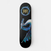 *~* Metallic AP88 Elemental Gouden BLAUWE Draak Persoonlijk Skateboard (Voorkant)