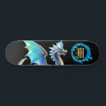 *~* Metallic AP88 Elemental Gouden BLAUWE Draak Persoonlijk Skateboard<br><div class="desc">(Zoek code AP88 om vergelijkbare items te vinden ) Gemakkelijk overzetten naar andere Zazzle producten. Elemental Element DRAGON met RING of FIRE / FLAMES / FLAME en INITIAAL MONOGRAM voor jouw naam - Bewaar of bewerk of verwijder de tekst. Dit Fierce Populaire trending skateboard Chinese stijl custom pro Element Dragon...</div>