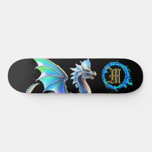 *~* Metallic AP88 Elemental Gouden BLAUWE Draak Persoonlijk Skateboard