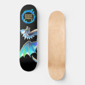 *~* Metallic AP88 Elemental Gouden BLAUWE Draak Persoonlijk Skateboard (Voorkant)