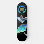 *~* Metallic AP88 Elemental Gouden BLAUWE Draak Persoonlijk Skateboard (Voorkant)
